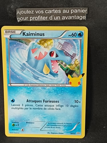 Carte pokémon kaiminus - carte, 18/25