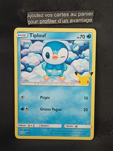 Carta pokémon tiplouf - pokémon,